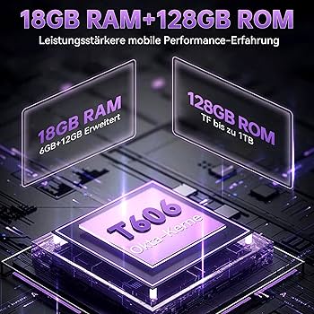 OUKITEL C51 Smartphone Ohne Vertrag, 18GB+128GB Handy Ohne